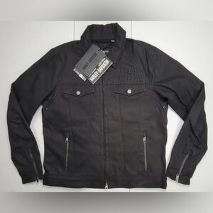 Harley Davidson Amalgam Trucker Riding Jacket Women’s M Black H-D Motorcycle